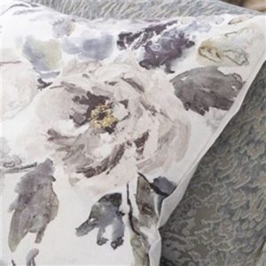 Shanghai Garden Ecru Linen Pillow by Designers Guild