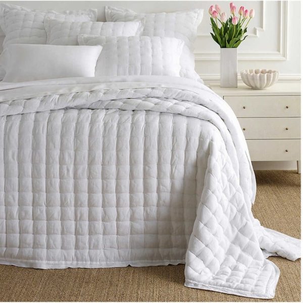 Lush Linen Puff Quilt, Shams by Pine Cone Hill