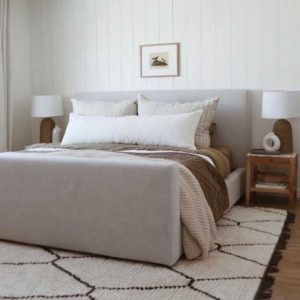 Montauk Filled Cream Linen Body Pillow by Pom Pom at Home