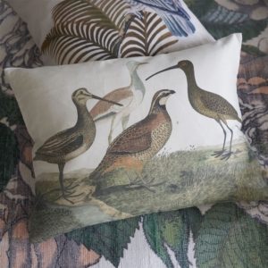 Birds of a Feather Parchment Reversible Decorative Pillow by Designers Guild