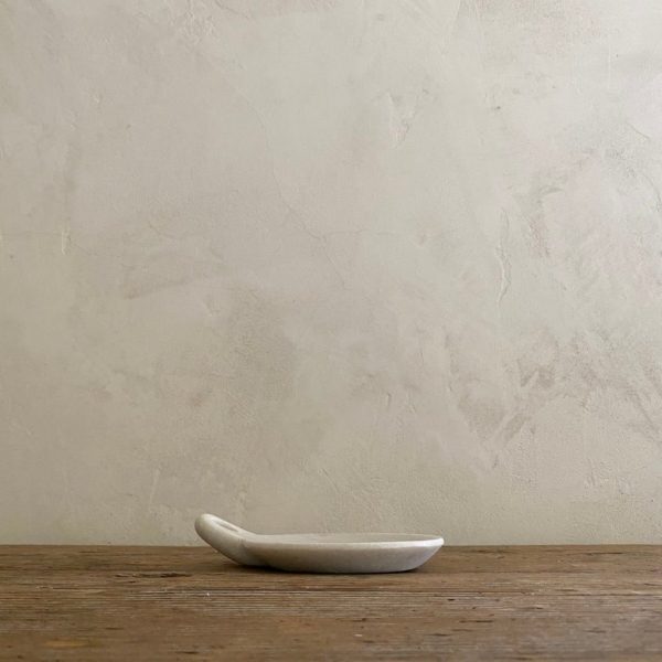 White Marble Dish with Handle